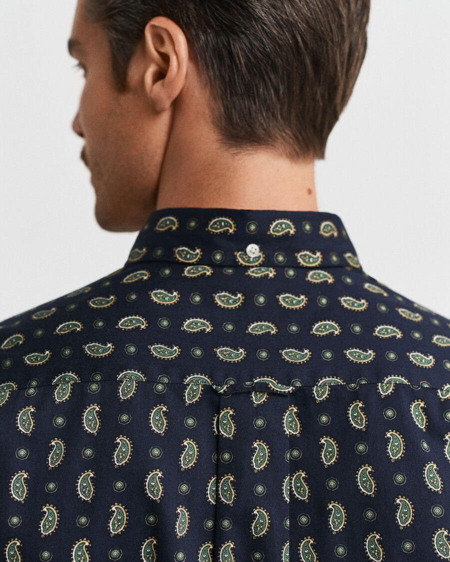 cămașă twill cu imprimeu paisley croială regulată - albastru seară