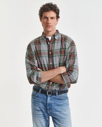cămașă ușoară în carouri croială relaxată - verde tartan