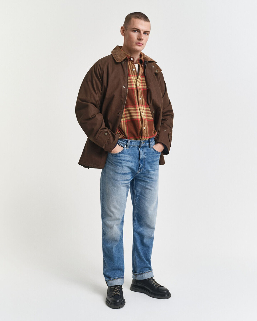 cămașă supradimensionată din flanel twill - maro mahon