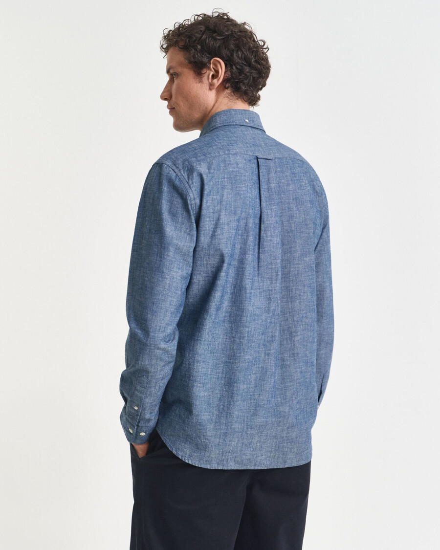 cămașă chambray indigo regular fit - albastru mediu