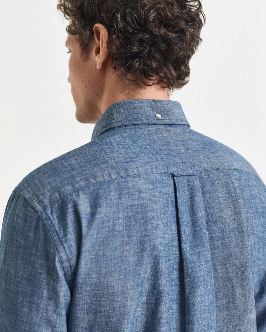 cămașă chambray indigo regular fit - albastru mediu