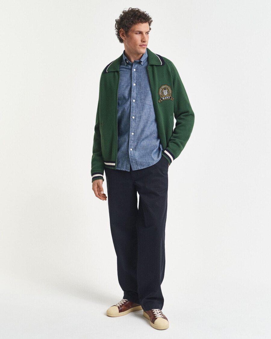 cămașă chambray indigo regular fit - albastru mediu