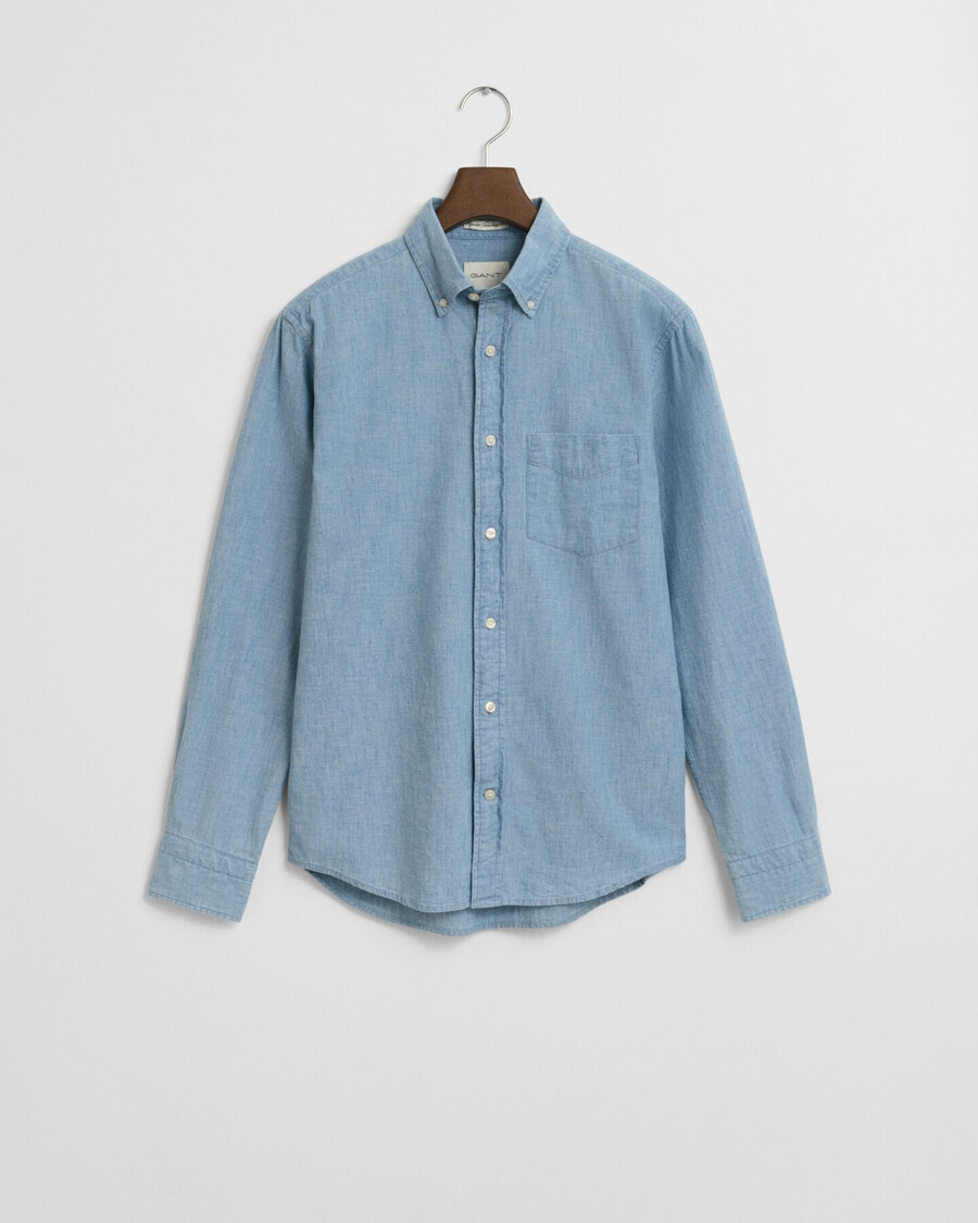 cămașă chambray indigo regular fit - albastru deschis