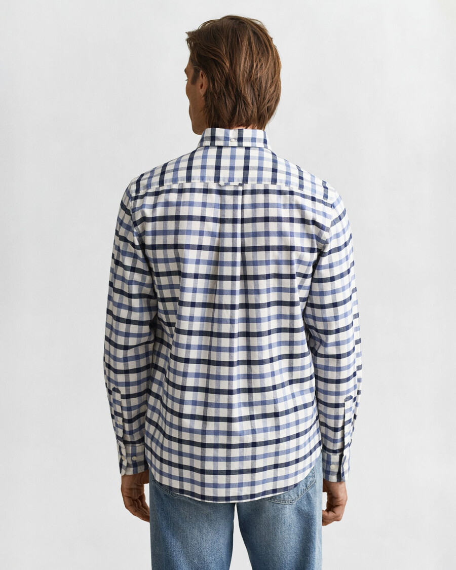 cămașă oxford în carouri croială regulată - denim decolorat