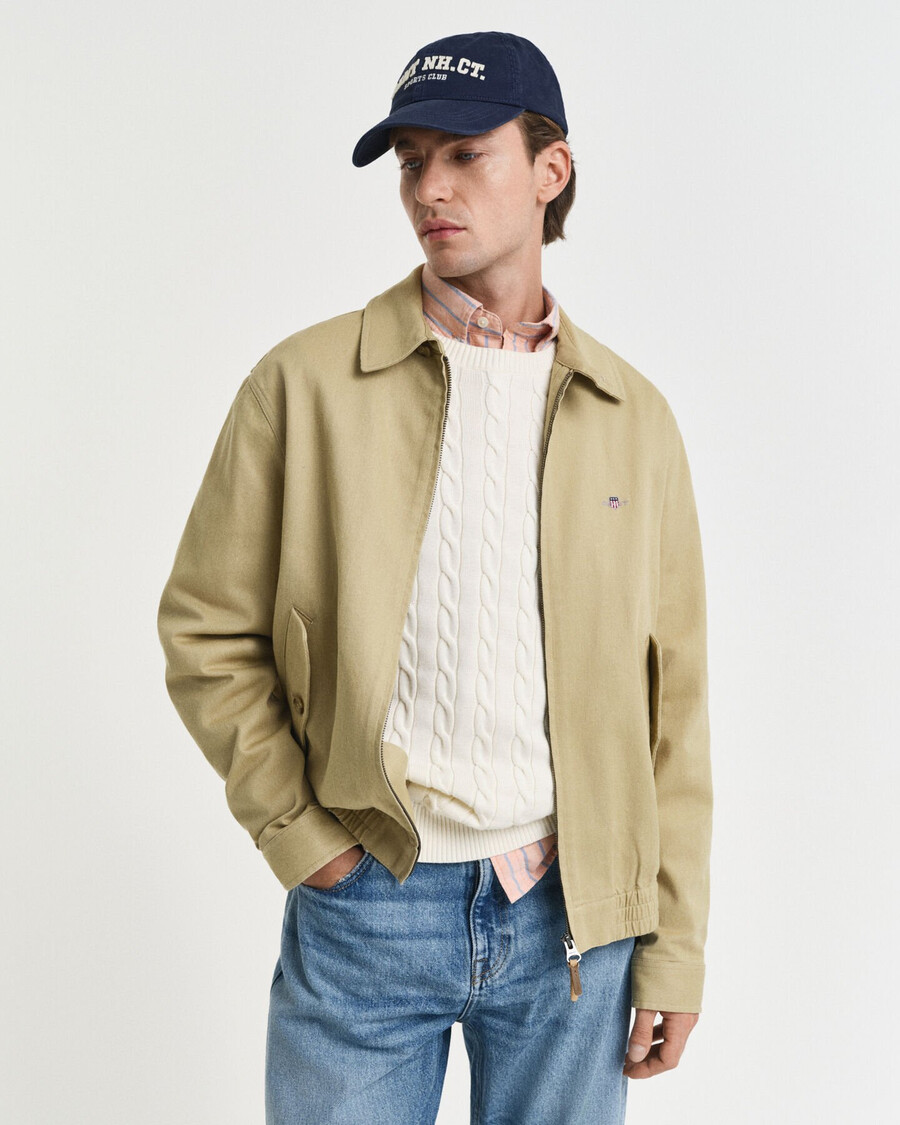 jachetă din bumbac twill - bej lemnos