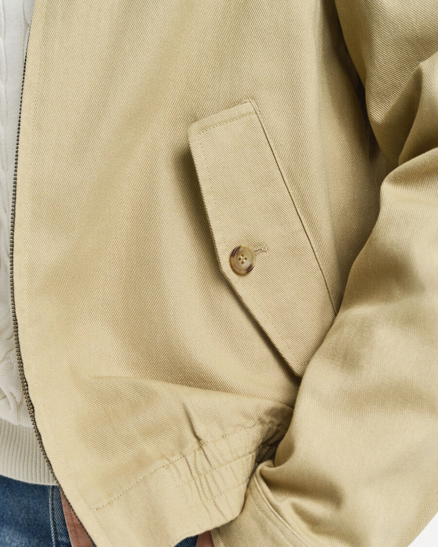 jachetă din bumbac twill - bej lemnos