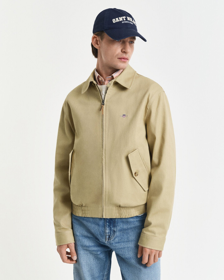 jachetă din bumbac twill - bej lemnos