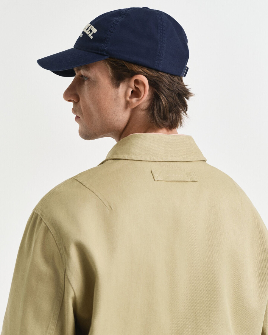 jachetă din bumbac twill - bej lemnos