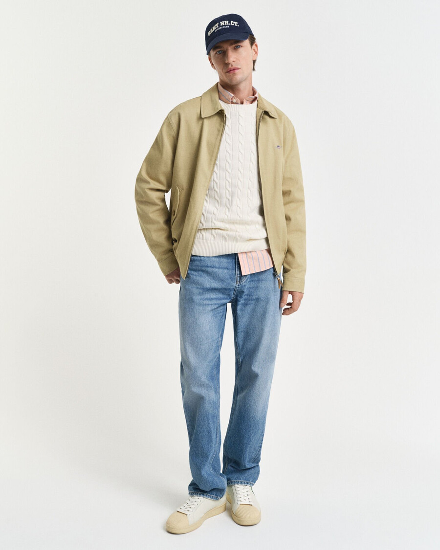 jachetă din bumbac twill - bej lemnos