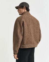 jachetă harrington din lână - kaki cald