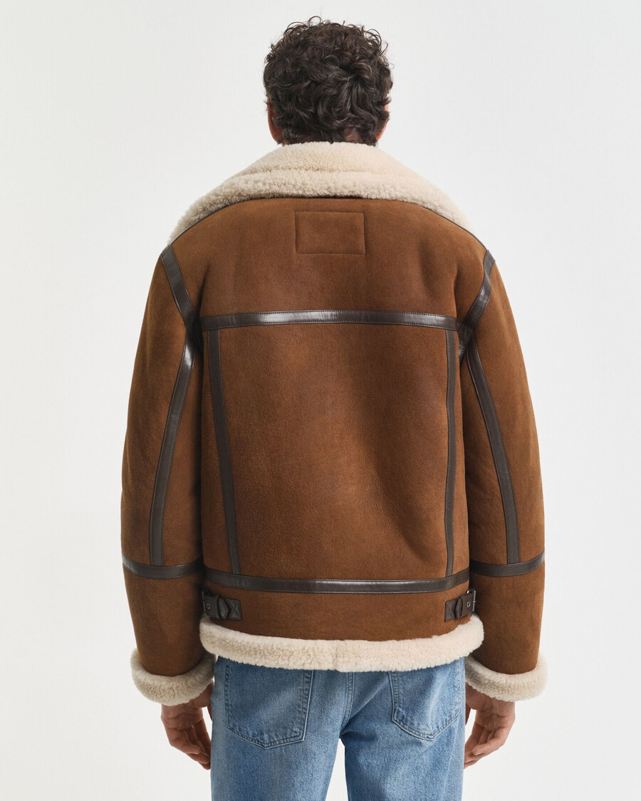 jachetă din shearling - maro mahon