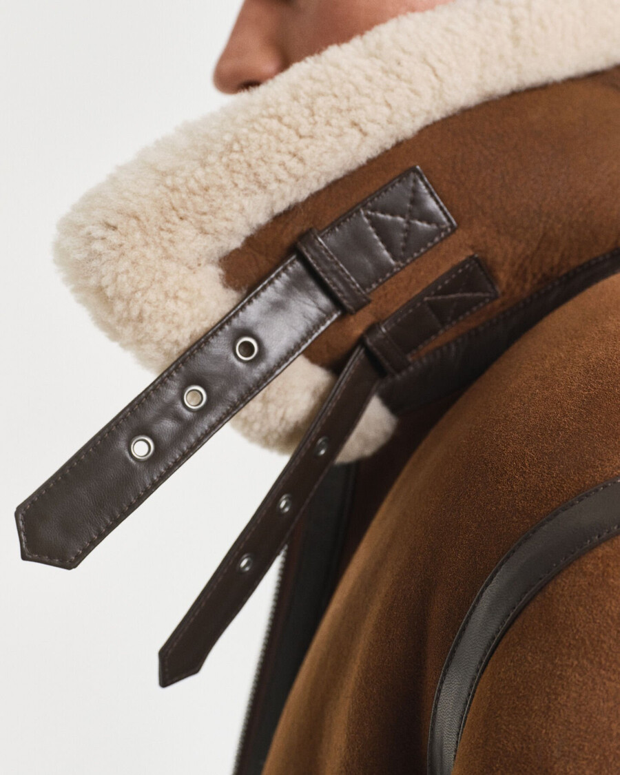 jachetă din shearling - maro mahon