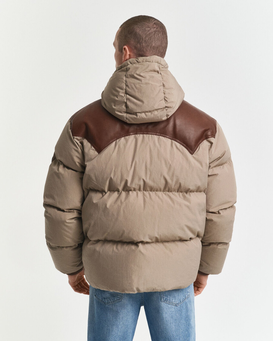 parka din bumbac cu puf de gâscă - bej caramel