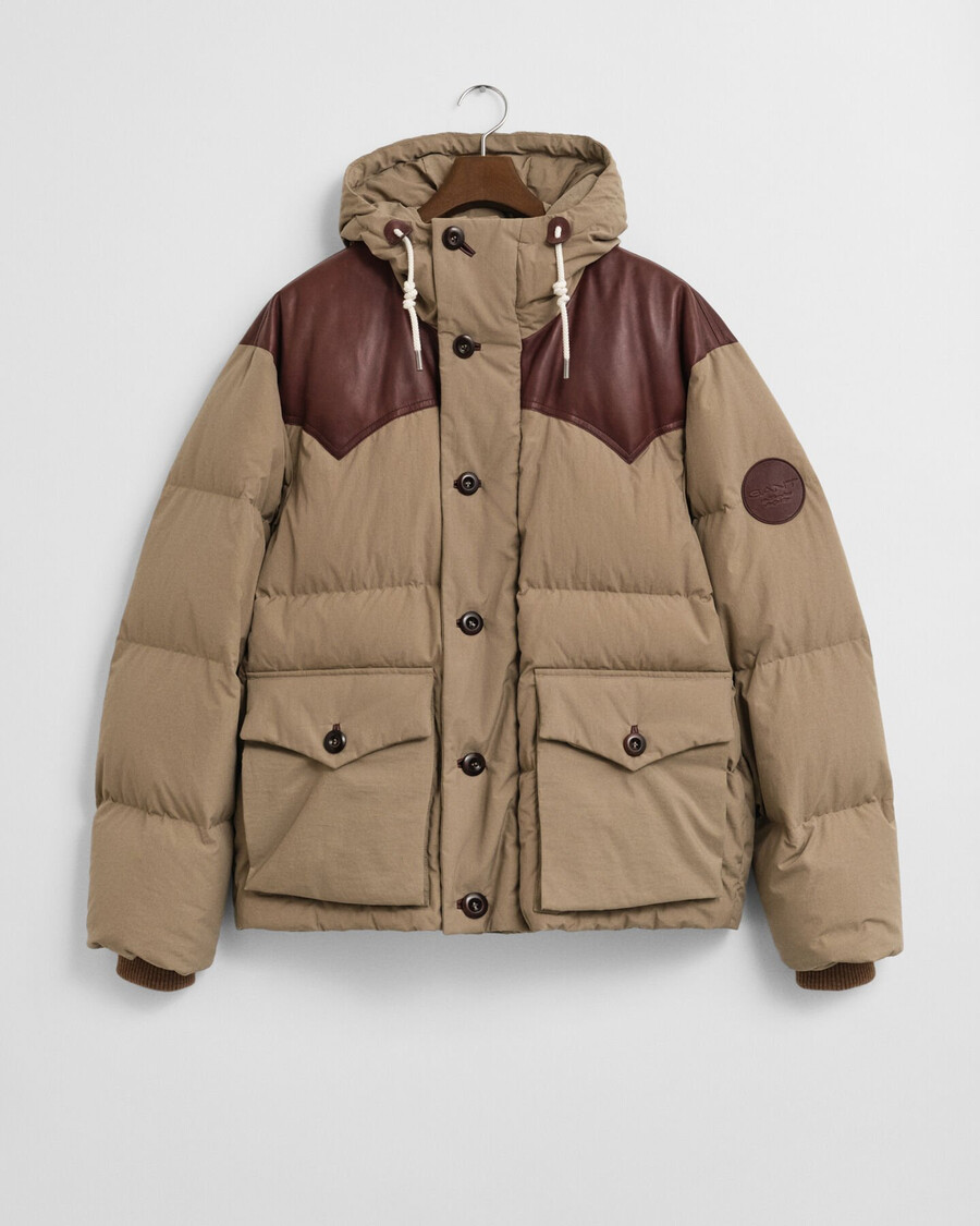 parka din bumbac cu puf de gâscă - bej caramel