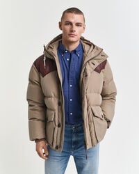 parka din bumbac cu puf de gâscă - bej caramel