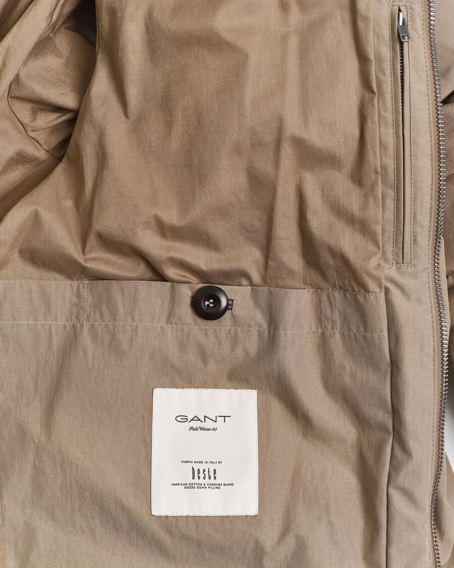 parka din bumbac cu puf de gâscă - bej caramel