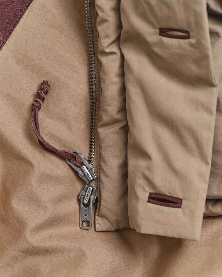 parka din bumbac cu puf de gâscă - bej caramel