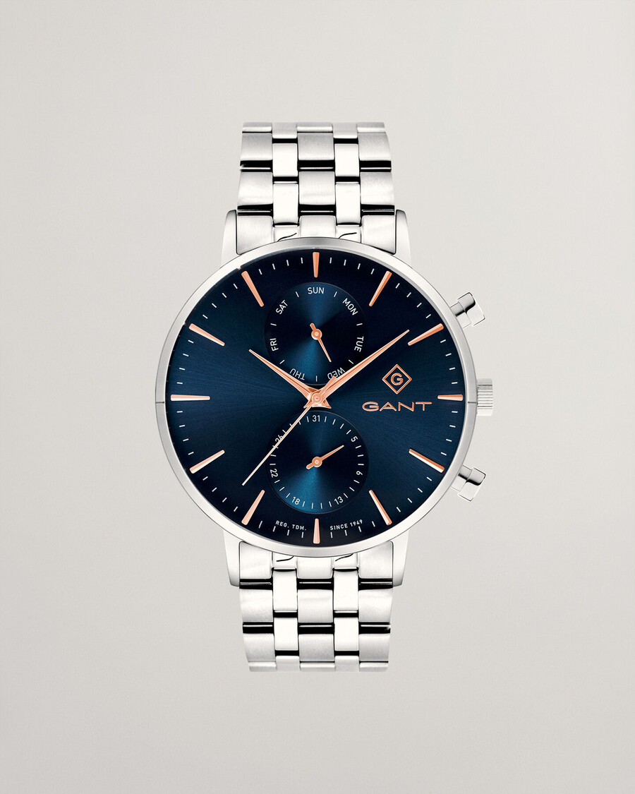 ceas de mână park hill daydate ii - albastru mediu