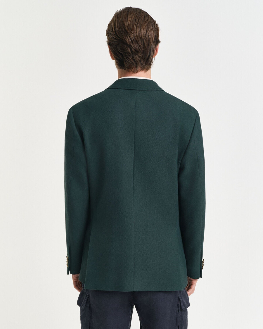 sacou slim fit din bumbac - verde tartan