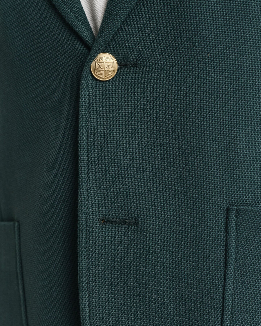 sacou slim fit din bumbac - verde tartan