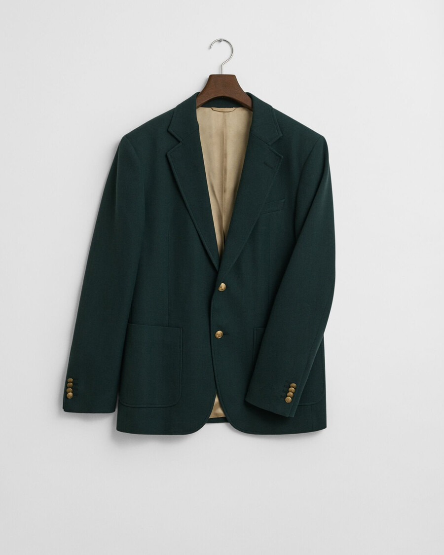 sacou slim fit din bumbac - verde tartan