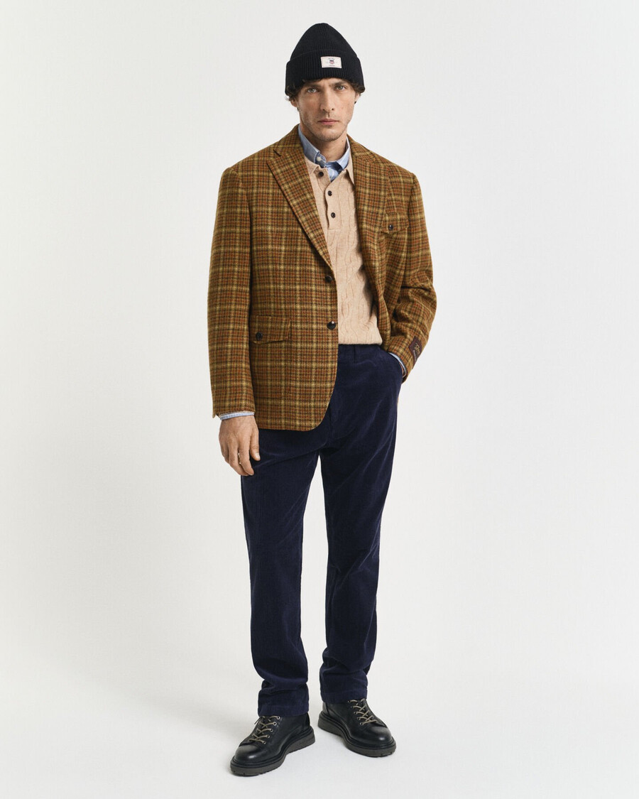 sacou din tweed cu croială relaxată - unt de arahide