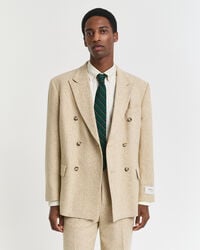 jachetă de costum nepps cu model herringbone croială relaxată - bej concreți