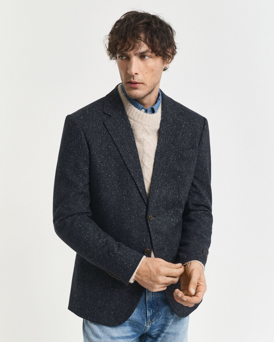 jachetă donegal slim fit - albastru de seară