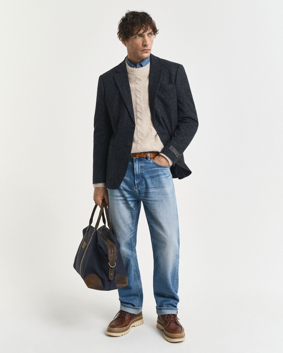 jachetă donegal slim fit - albastru de seară