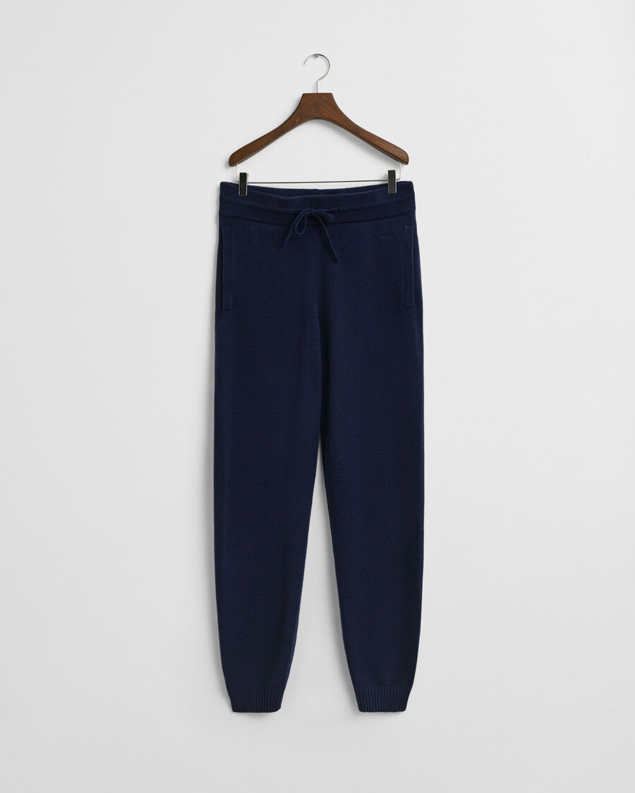 pantaloni tricotați din amestec de cașmir - albastru seară