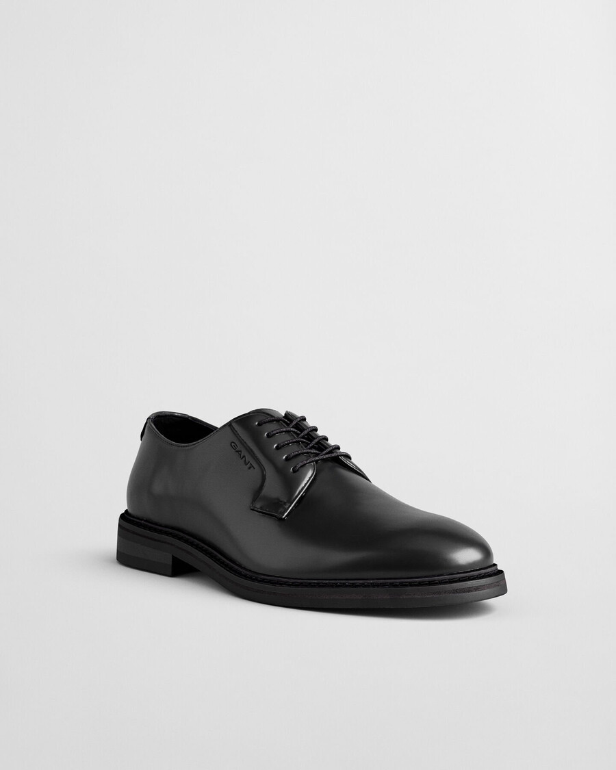 pantofi derby din piele bidford - negru