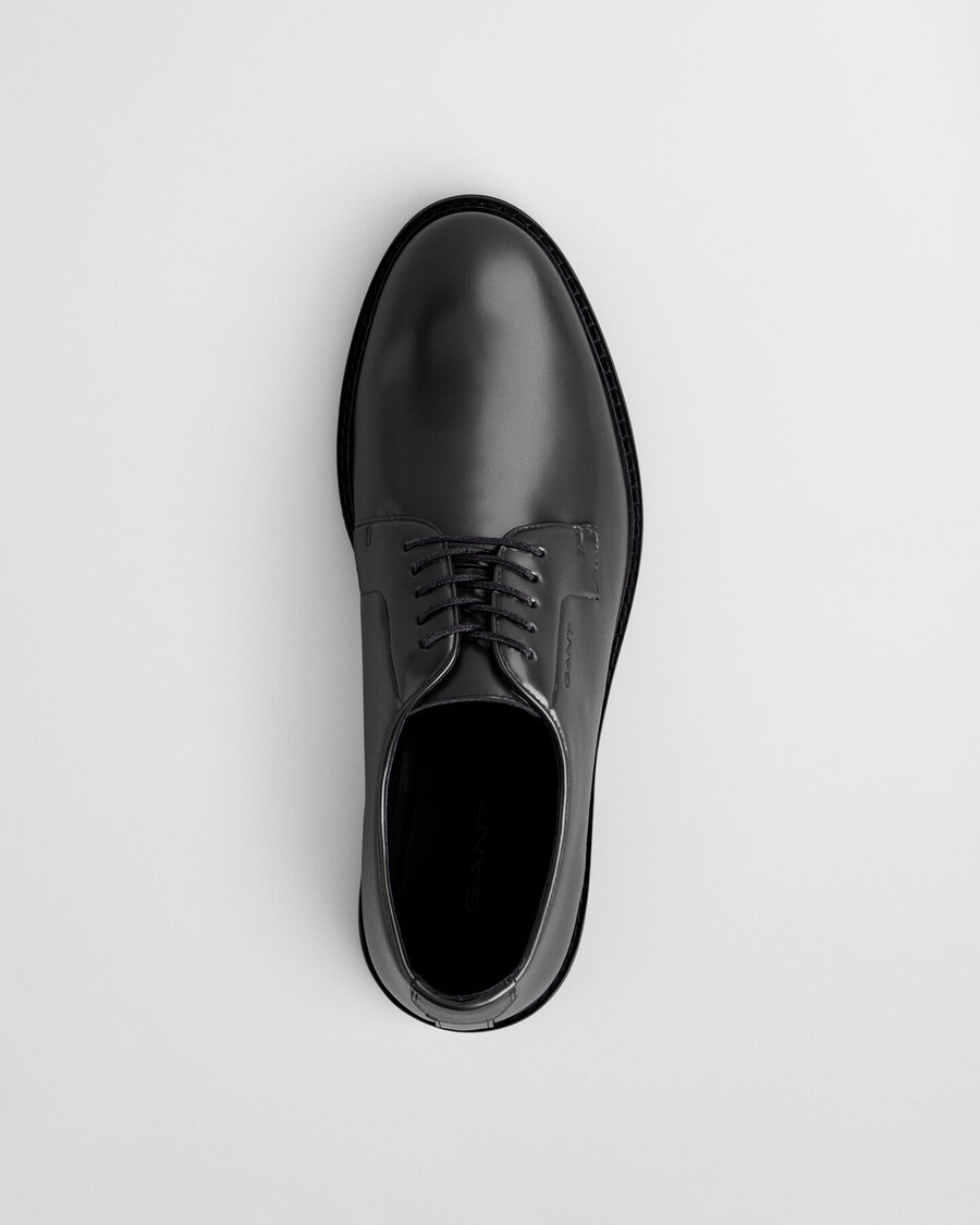 pantofi derby din piele bidford - negru