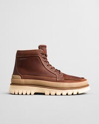 ghete din piele nebrada mid - coniac