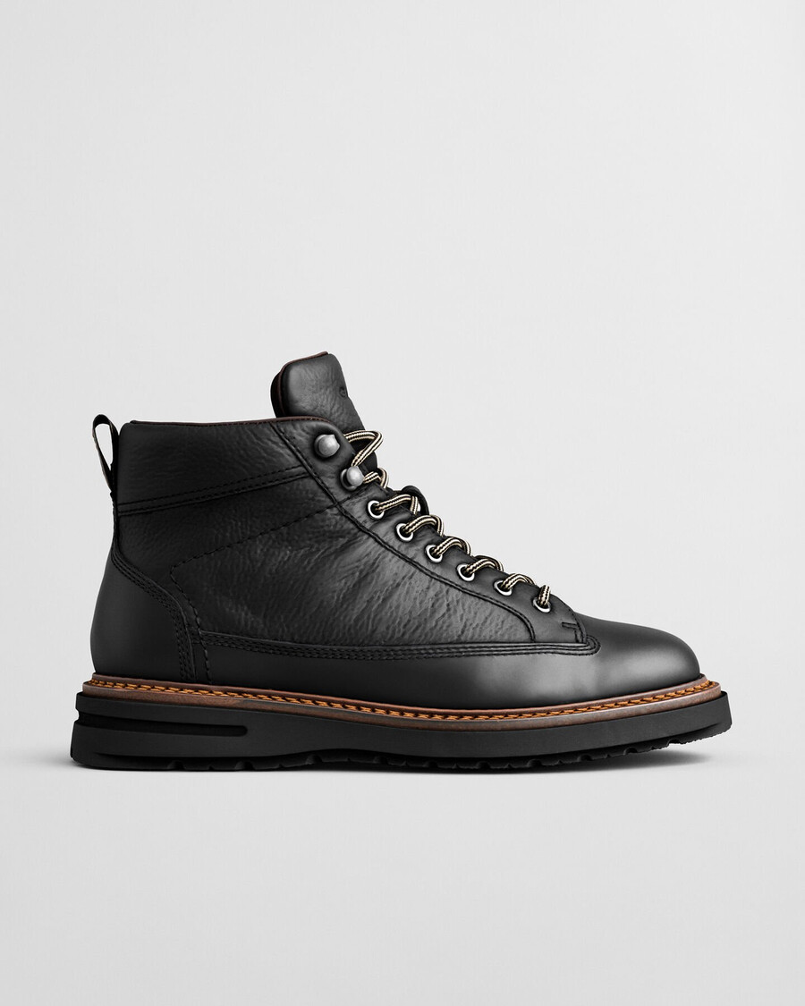 ghete din piele hillprep mid - negre