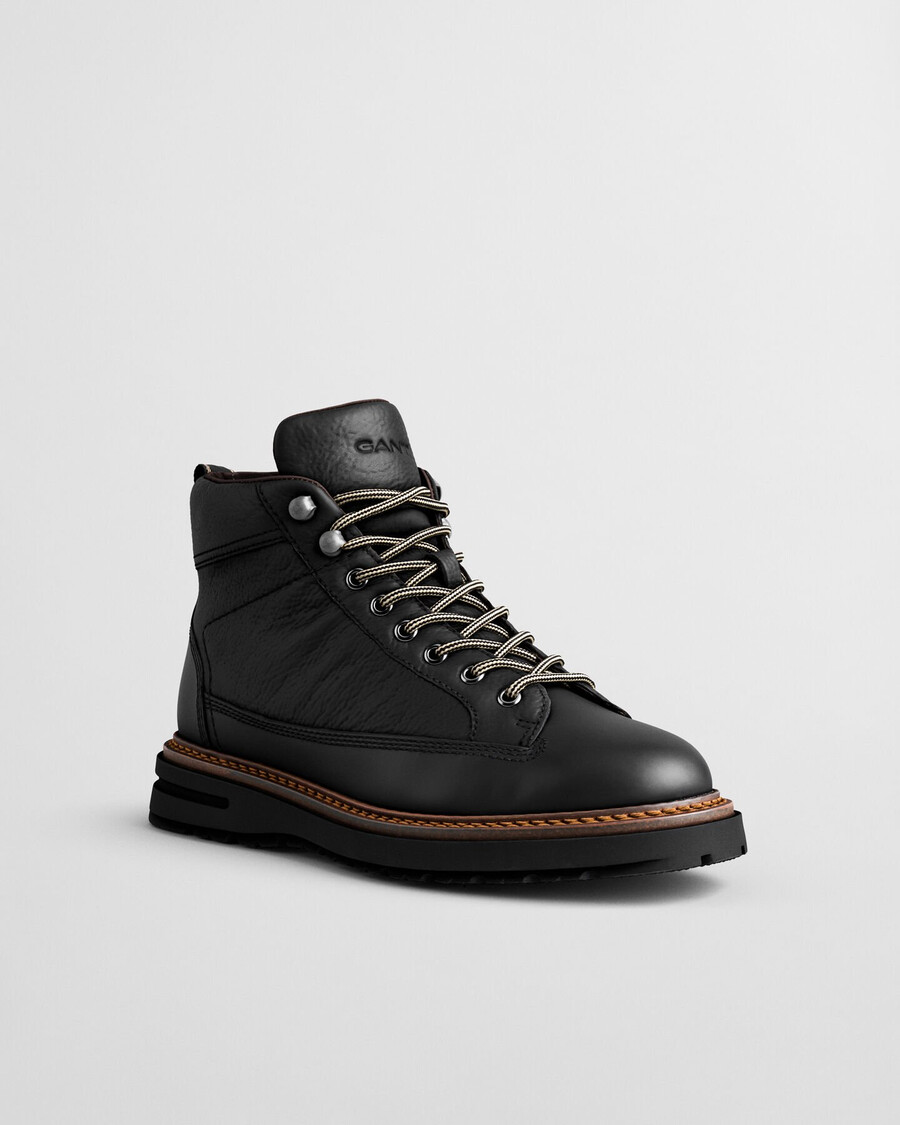 ghete din piele hillprep mid - negre