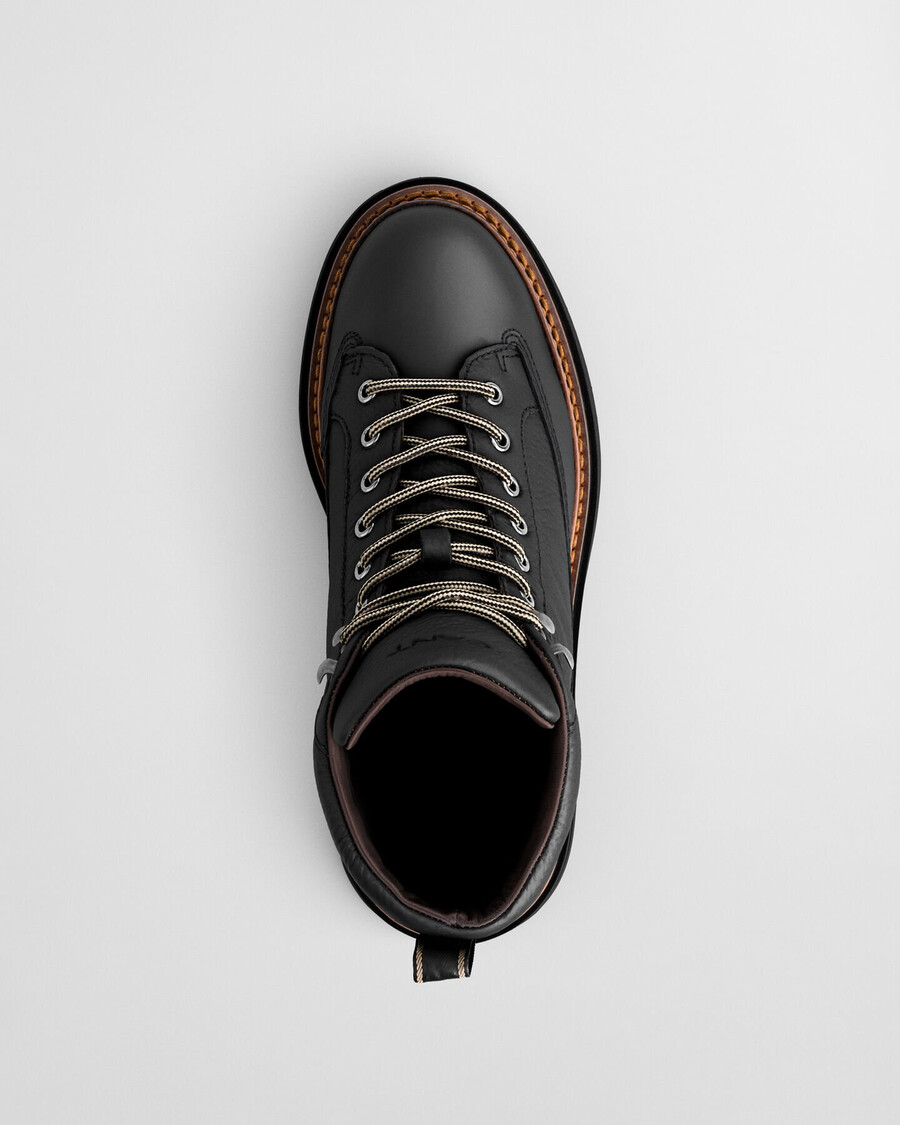 ghete din piele hillprep mid - negre