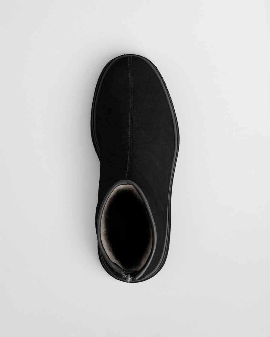 ghete blistown din piele întoarsă - negru