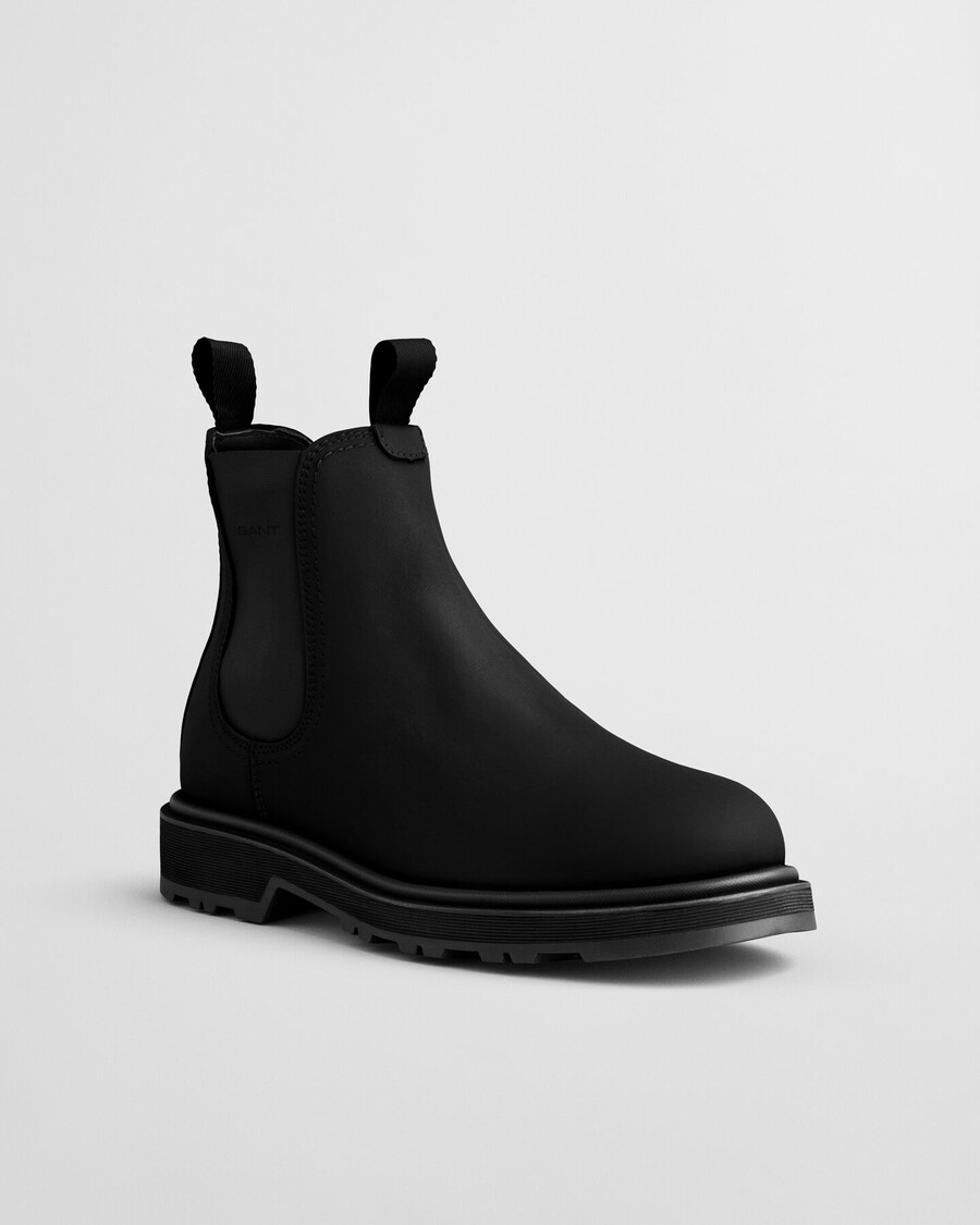 ghete chelsea din piele blisdor - negru