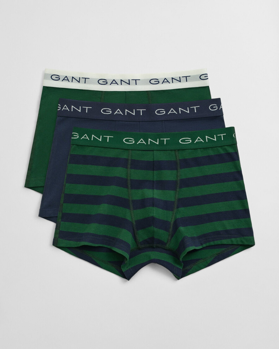 set 3 pantaloni scurți cu dungi - verde pădure