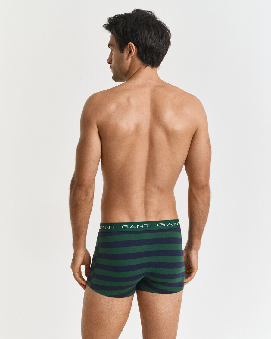 set 3 pantaloni scurți cu dungi - verde pădure