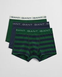 set 3 pantaloni scurți cu dungi - verde pădure