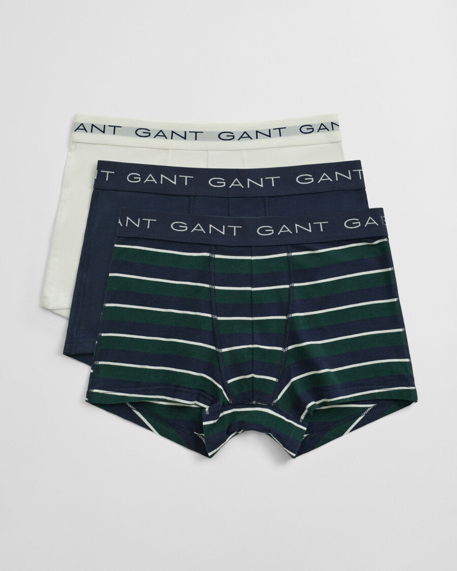 set 3 pantaloni scurți cu dungi multiple - verde tartan