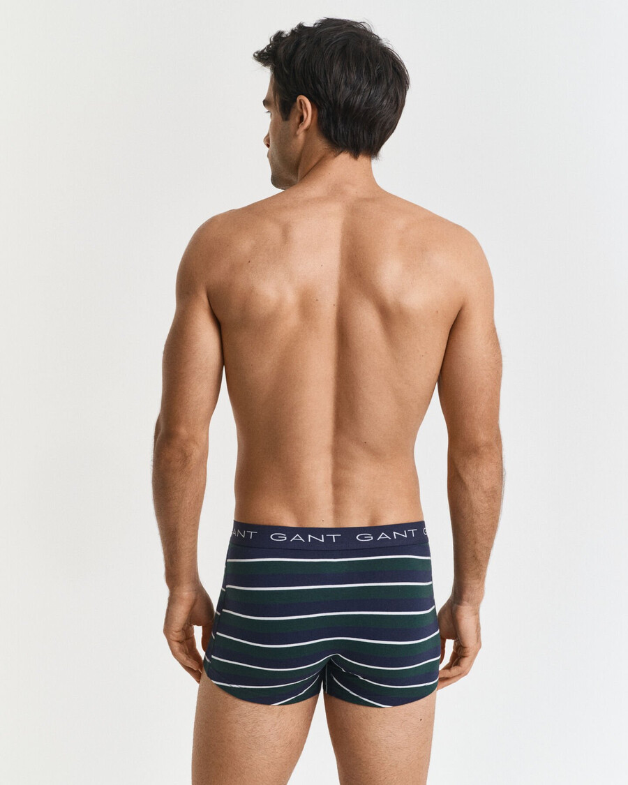 set 3 pantaloni scurți cu dungi multiple - verde tartan