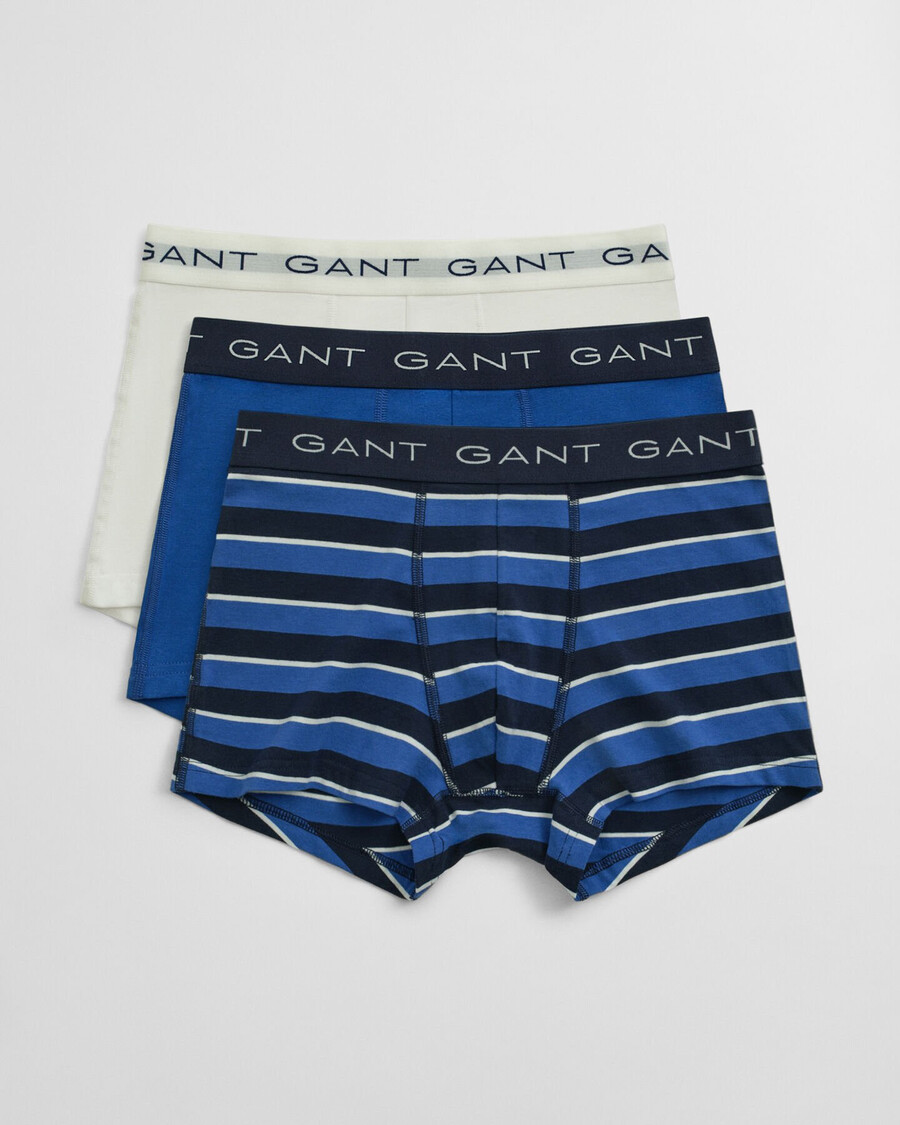 set 3 pantaloni scurți cu dungi multiple - albastru intens