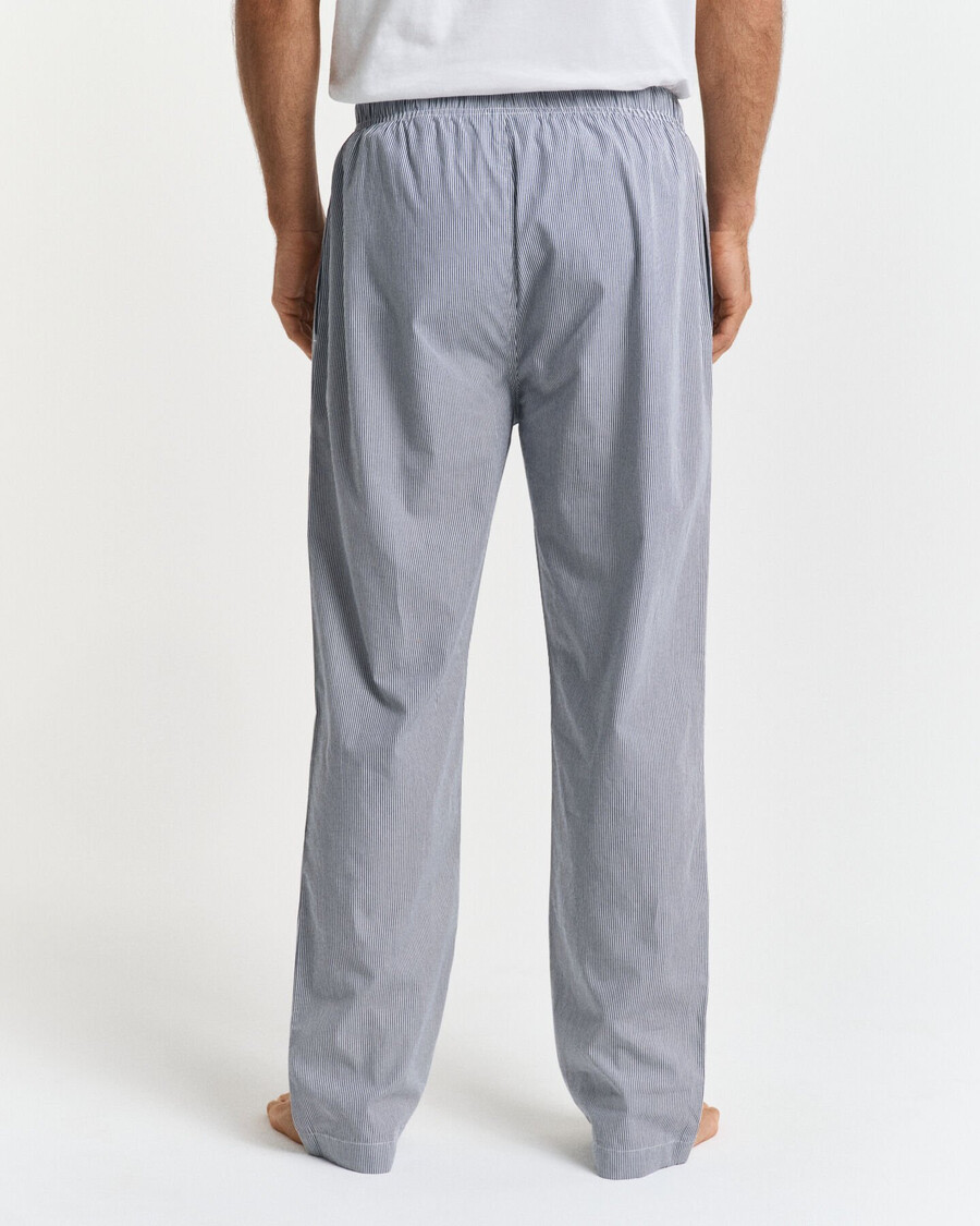 pantaloni de pijama din poplin cu dungi - albastru persan