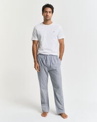 pantaloni de pijama din poplin cu dungi - albastru persan