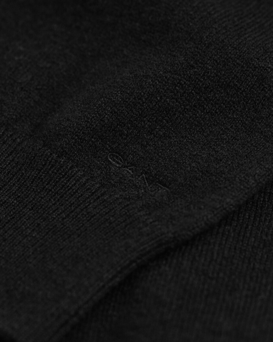 rochie tricotată din lână de miel extrafină - negru