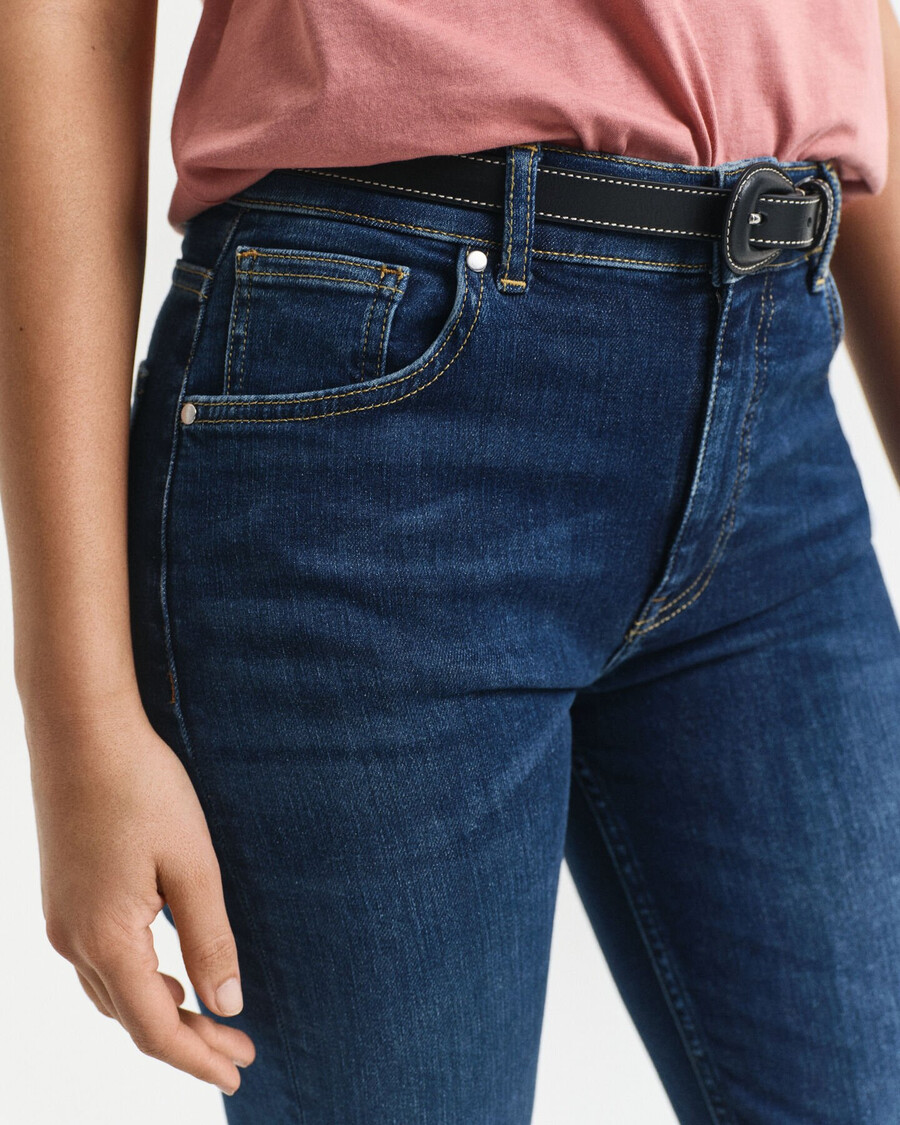 blugi slim fit cropped - albastru Închis dezactivați