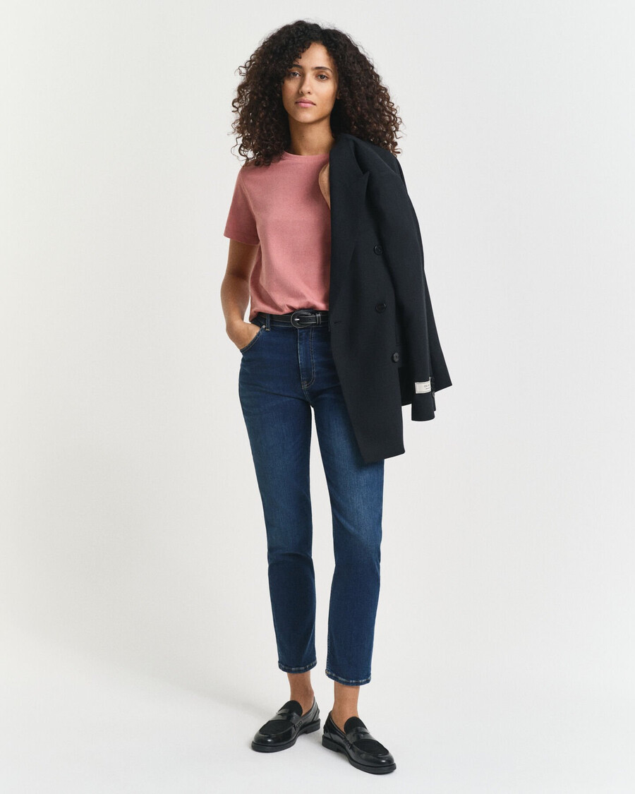 blugi slim fit cropped - albastru Închis dezactivați