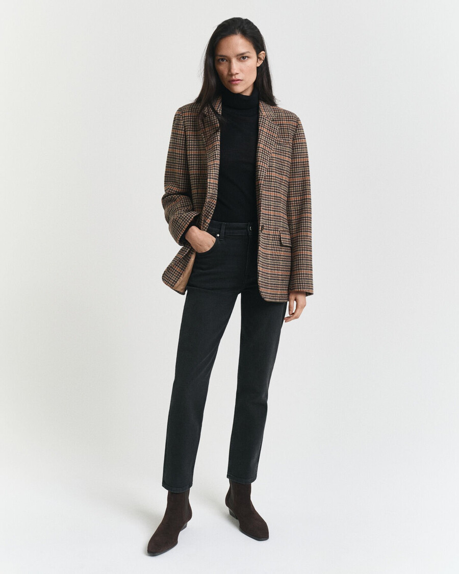 blugi negri crop slim fit - negru purtați